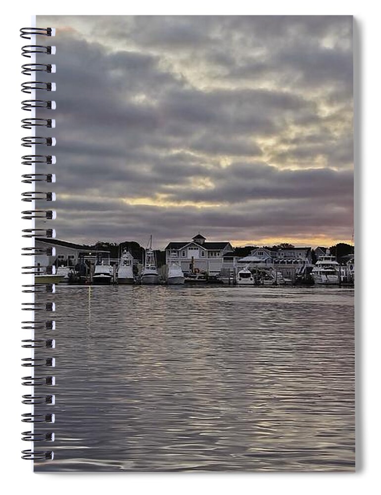 Massachusetts Spiral Notebook featuring the photograph Hyannis Sunrise by Karin Pinkham