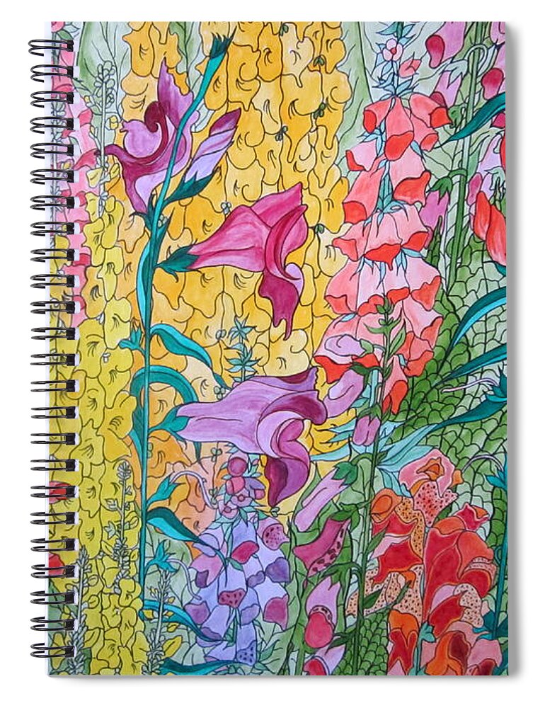 Hybrids Spiral Notebook featuring the painting Hybrids 3 by Rosita Larsson