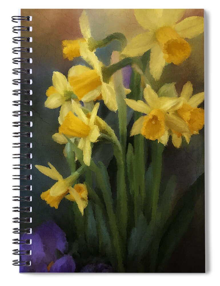 Flowers Spiral Notebook featuring the painting I Believe - Flower Art by Jordan Blackstone