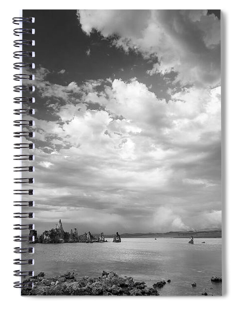 Horizontal Spiral Notebook featuring the photograph I Hear the Clouds by Jon Glaser