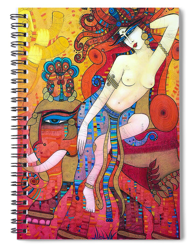 Albena Spiral Notebook featuring the painting I Was Beautiful by Albena Vatcheva