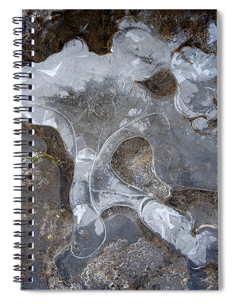 Cold Spiral Notebook featuring the digital art Ice 2 by Steve Ball