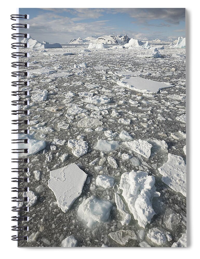 Gerry Ellis Spiral Notebook featuring the photograph Ice Floes Antarctica by Gerry Ellis