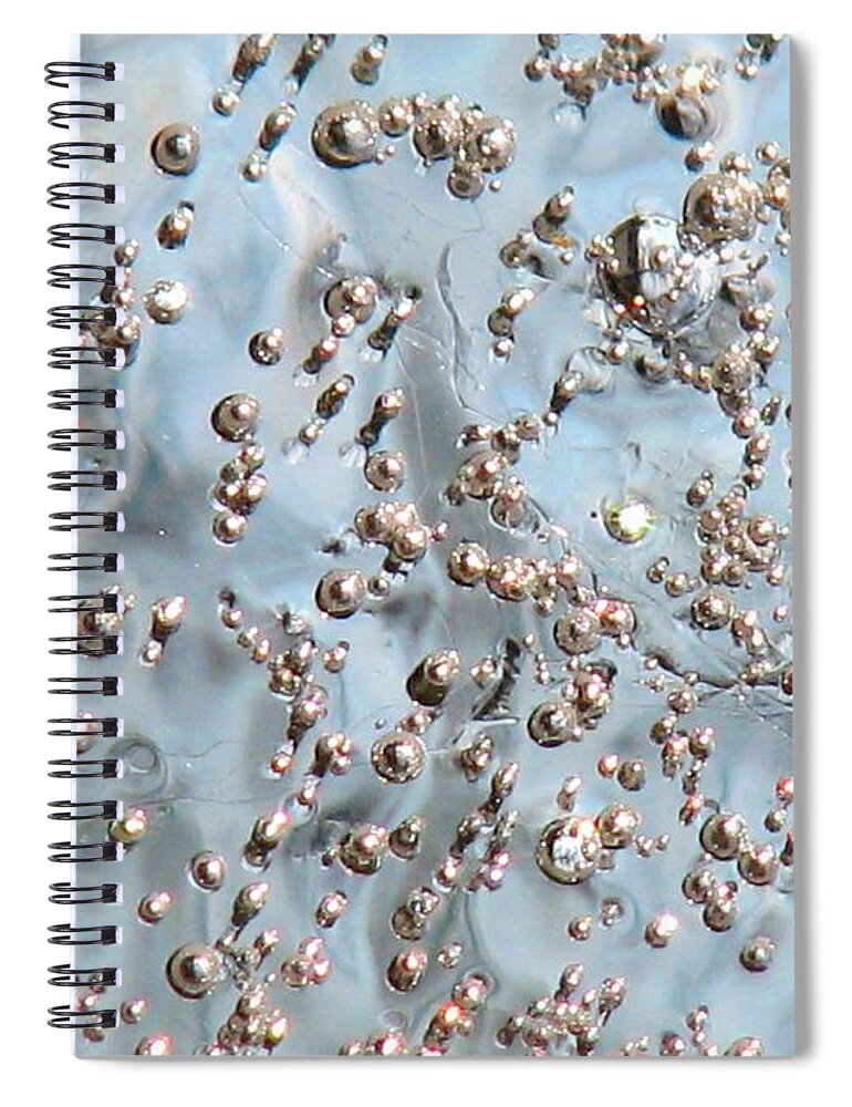 Ice Spiral Notebook featuring the photograph Ice Pearls by Angela Davies