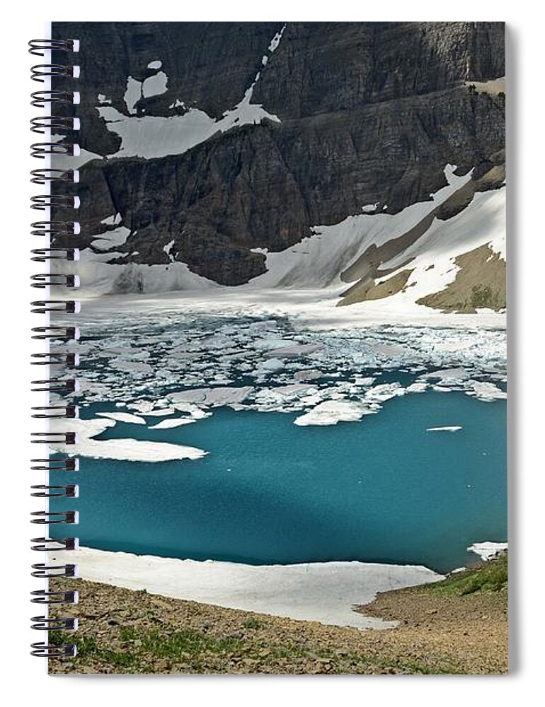 Glacier National Park Spiral Notebook featuring the photograph Iceberg Lake by Cassie Marie Photography