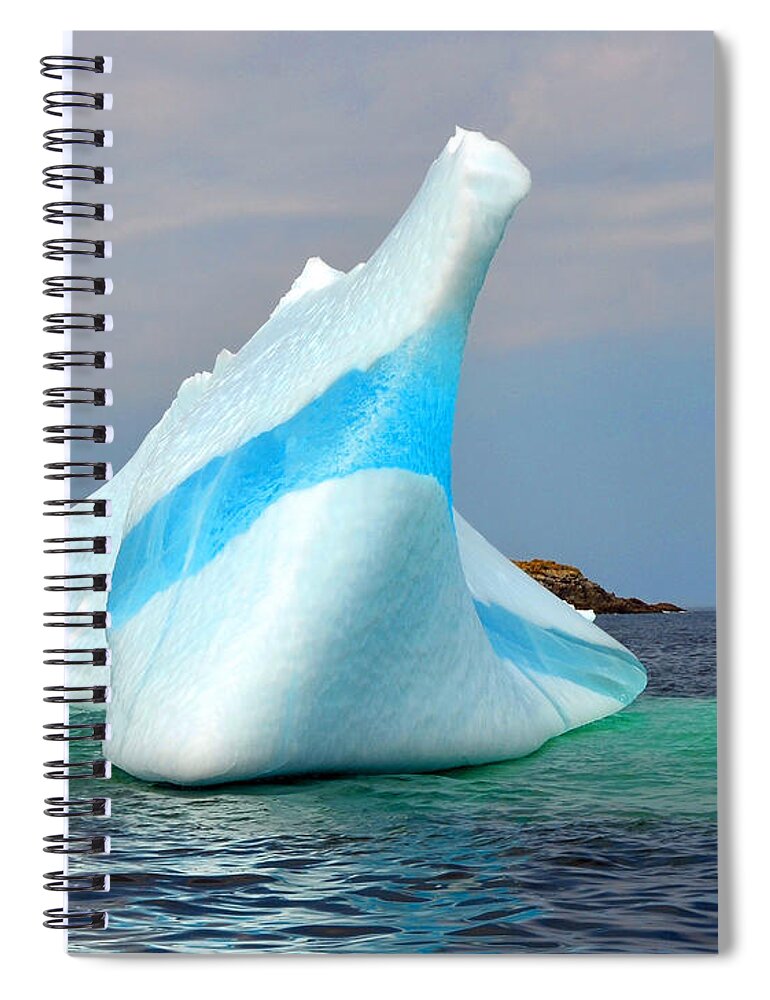 Iceberg Up Close Off Newfoundland Spiral Notebook featuring the Iceberg Up Close off Newfoundland by Lisa Phillips