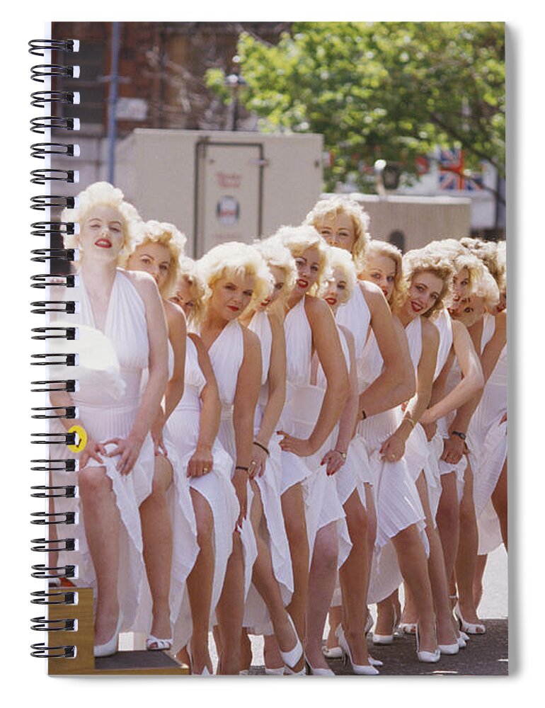 Marilyn Monroe Spiral Notebook featuring the photograph Iconic Marilyn by Shaun Higson