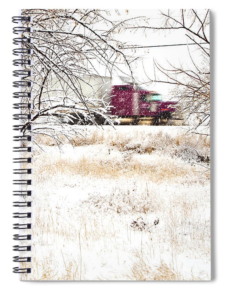 Canada Spiral Notebook featuring the photograph I'll Be Home For Christmas by Theresa Tahara