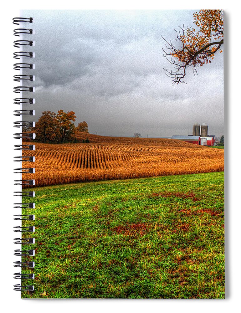 Illinois Spiral Notebook featuring the photograph Illinois Farmland I by Roger Passman