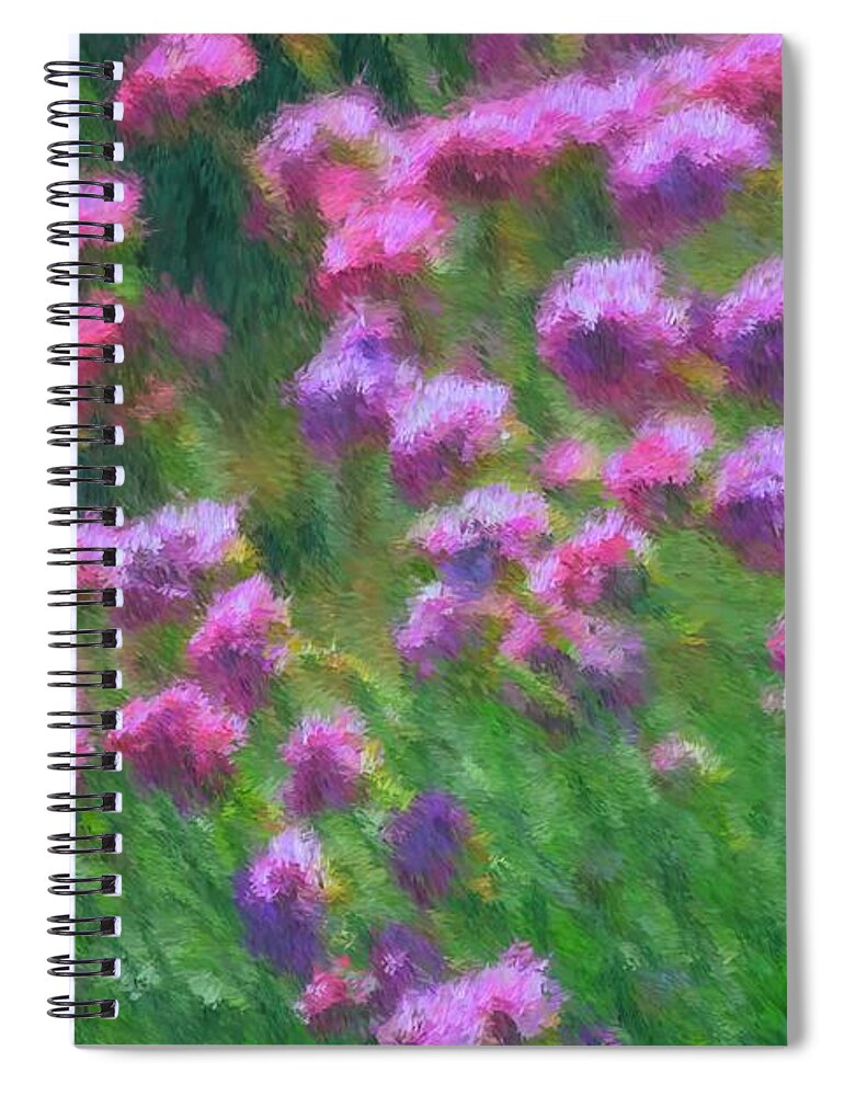 Purple Spiral Notebook featuring the photograph Impressions Of Purple by Karol Livote