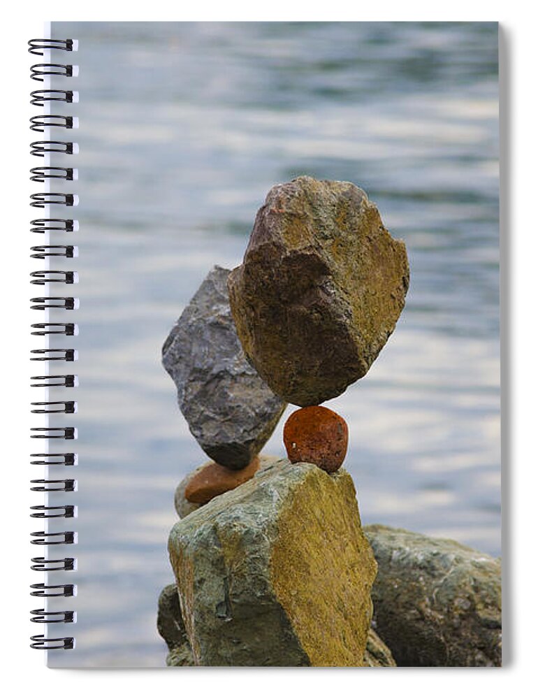Rocks Spiral Notebook featuring the photograph In Balance by Spencer Hughes