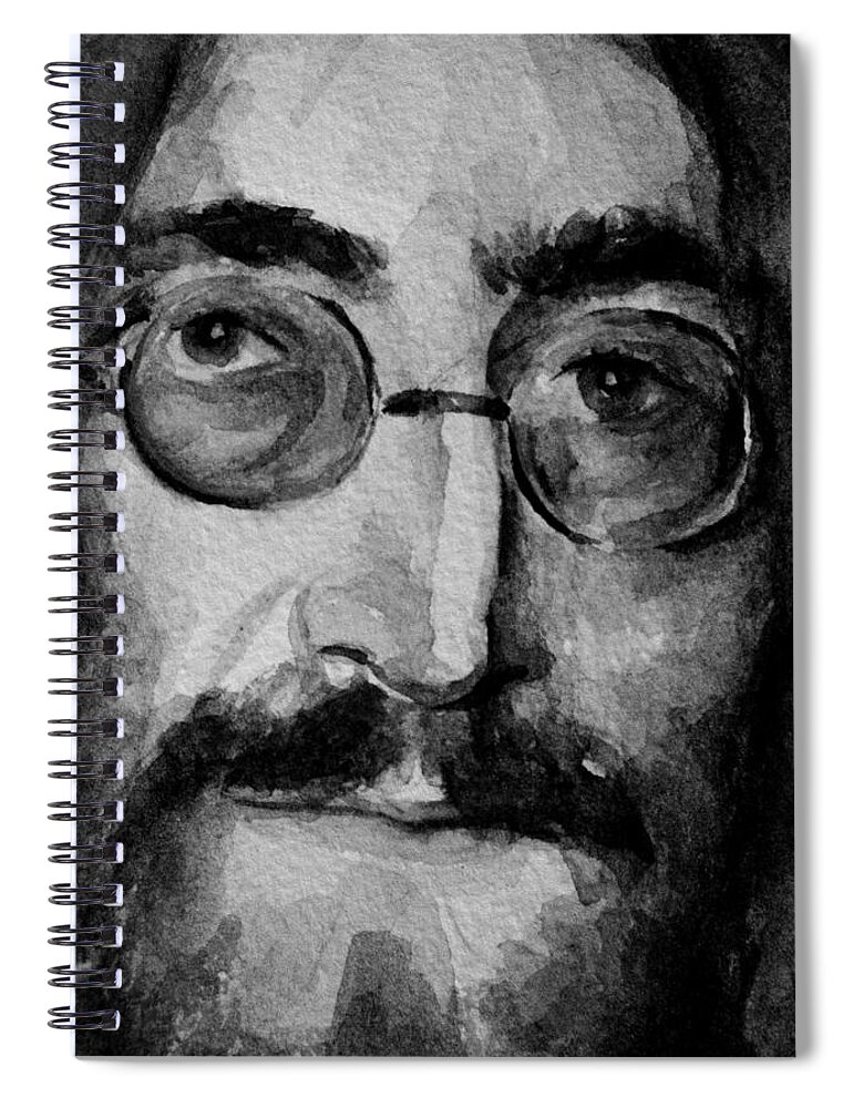 John Lennon Spiral Notebook featuring the painting In Memoriam by Laur Iduc