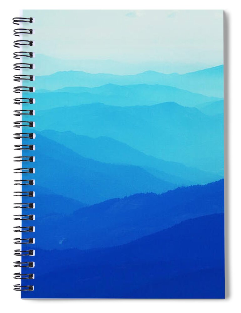 Mountains Spiral Notebook featuring the photograph In the Blue by Lisa Chorny