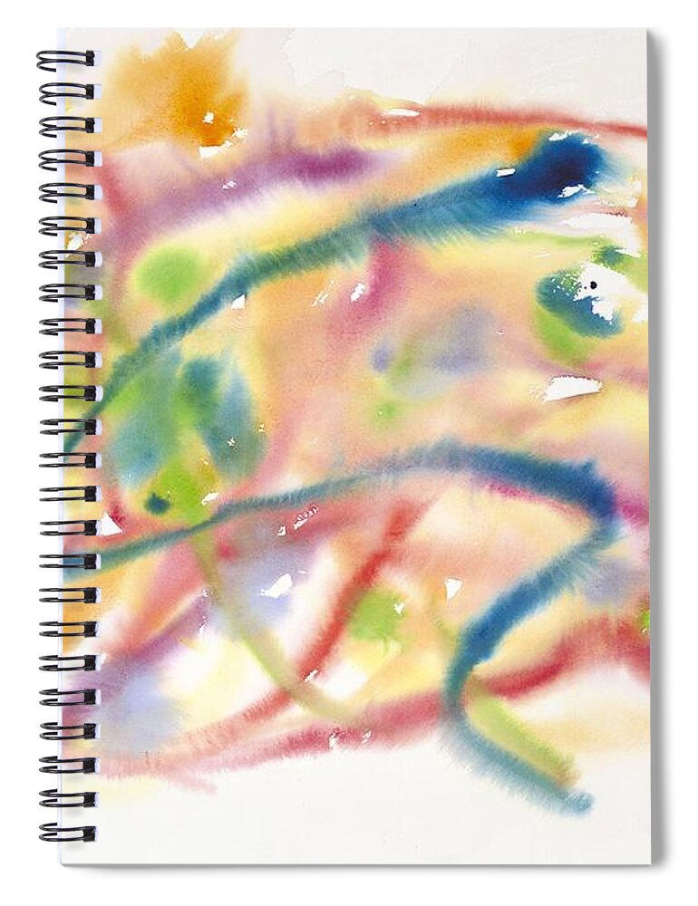 Abstract Spiral Notebook featuring the painting In the Flow by Angela Bushman