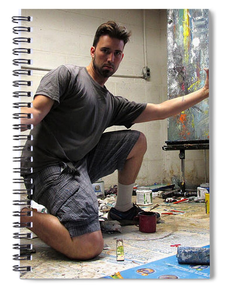 John Gholson Spiral Notebook featuring the painting In The Studio by John Gholson