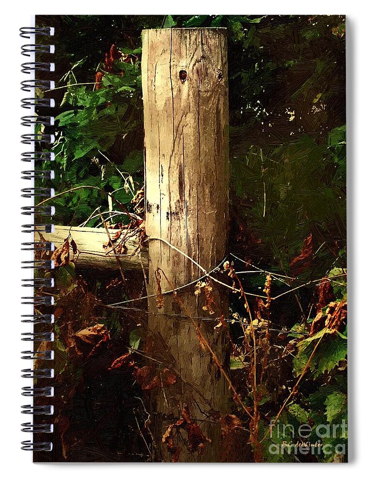 Woods Spiral Notebook featuring the painting In the Woods by the River by RC DeWinter