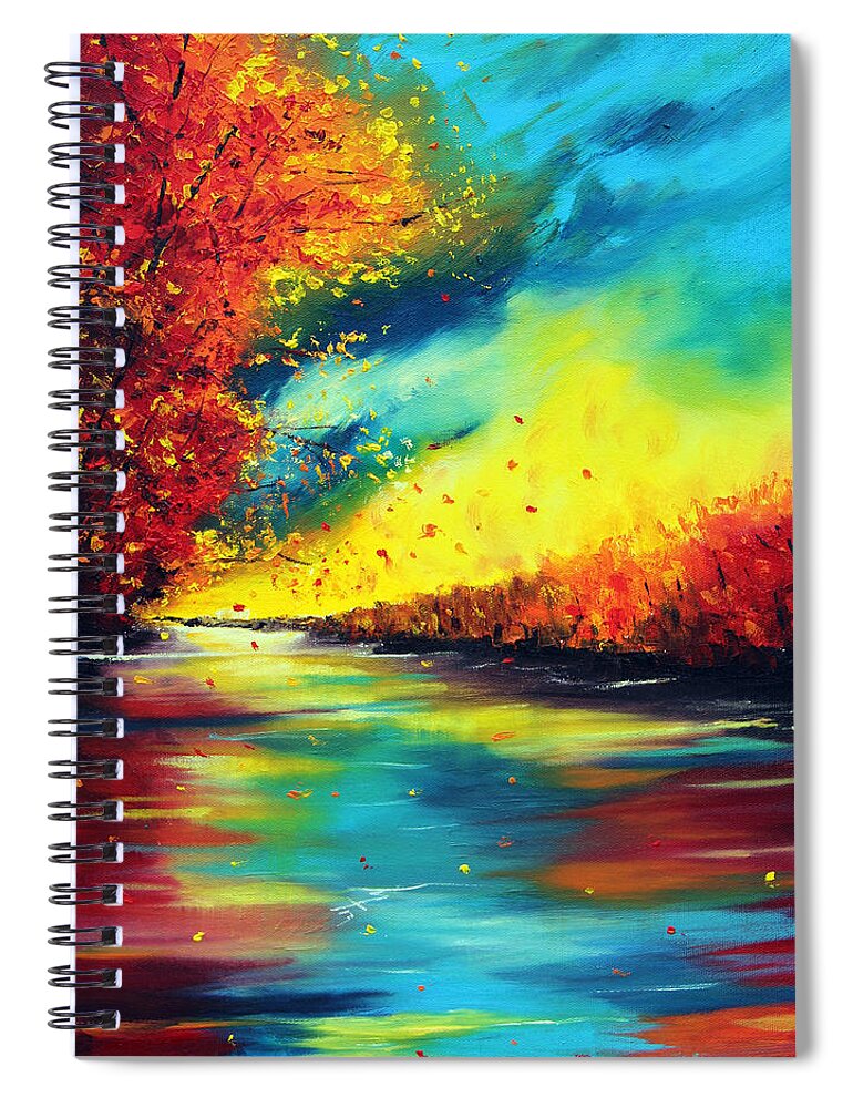 Landscape Spiral Notebook featuring the painting In Your Presence by Meaghan Troup