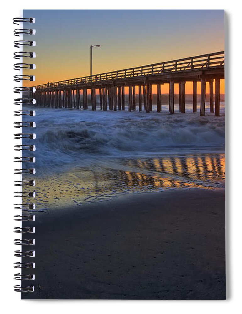 Sunset Spiral Notebook featuring the photograph Incoming by Beth Sargent