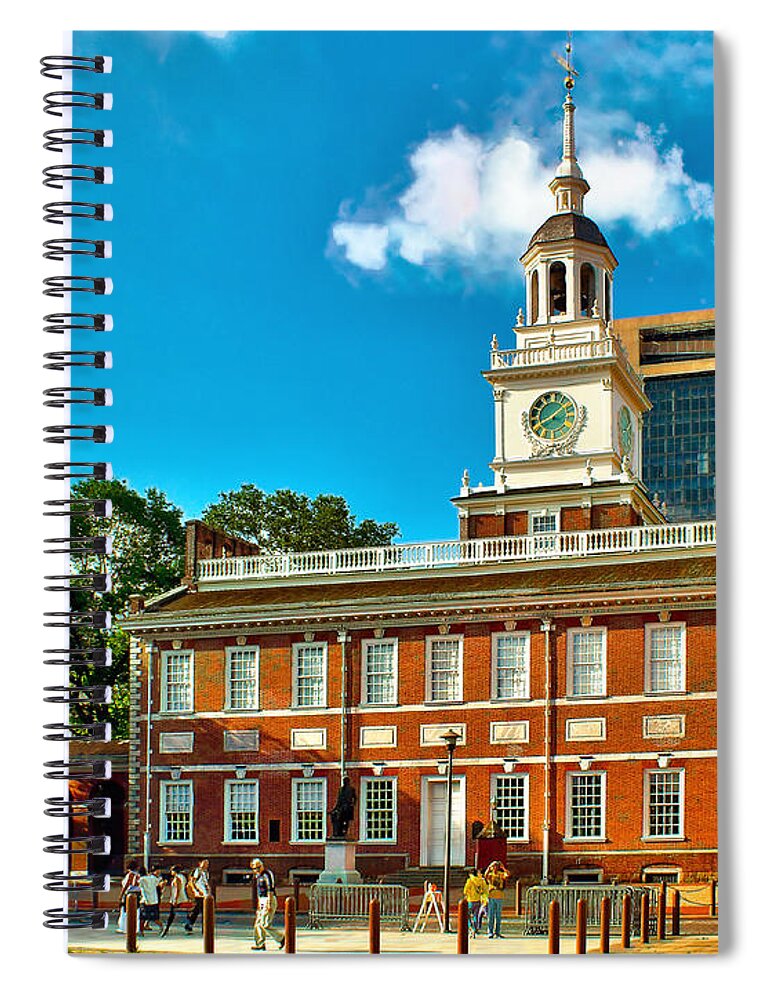 Independence Spiral Notebook featuring the photograph Independence Hall by Nick Zelinsky Jr