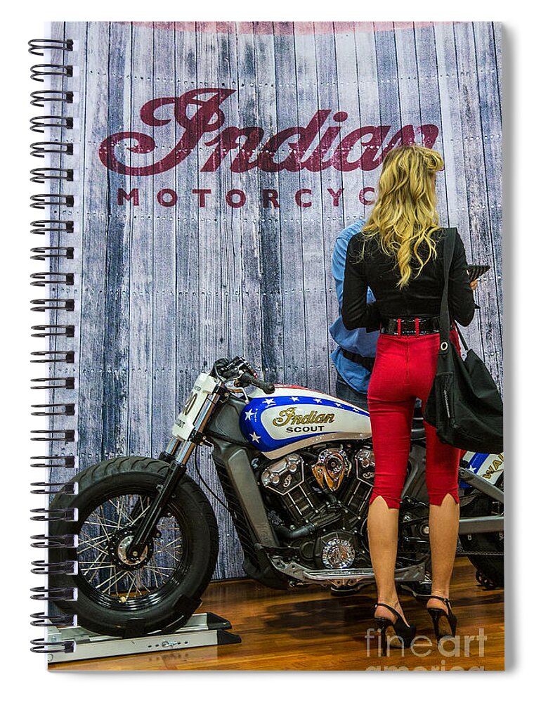 Indian Motorcycles Spiral Notebook featuring the photograph Indian Chief Motorcycles by Rene Triay FineArt Photos
