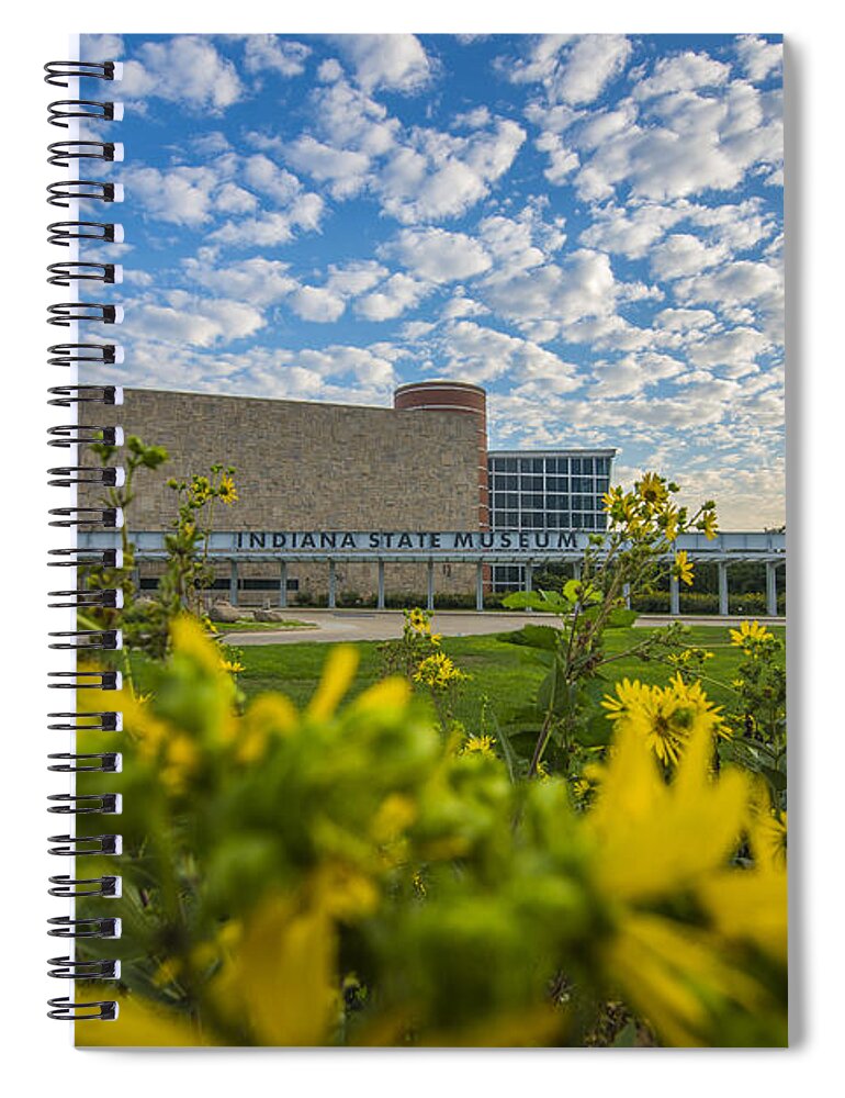 Indiana Spiral Notebook featuring the photograph Indiana State Museum Bravo by David Haskett II