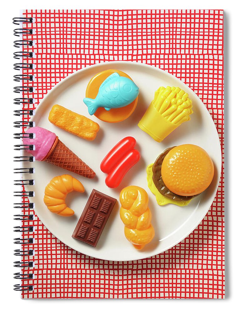 Artificial Spiral Notebook featuring the photograph Industrial Food by Riou