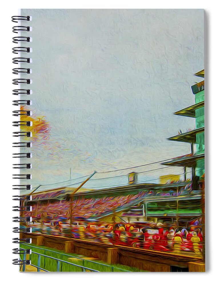 America Spiral Notebook featuring the photograph Indy 500 May 2013 Race Day Start Balloons by David Haskett II