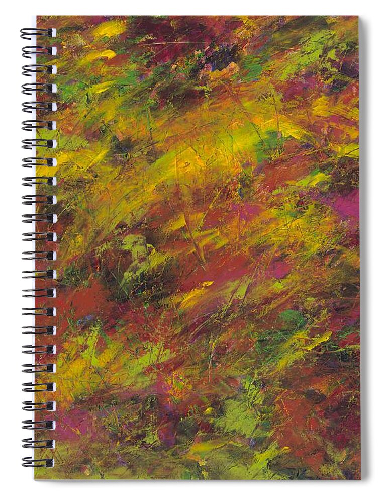 Healing Spiral Notebook featuring the painting Infinity by Angela Bushman