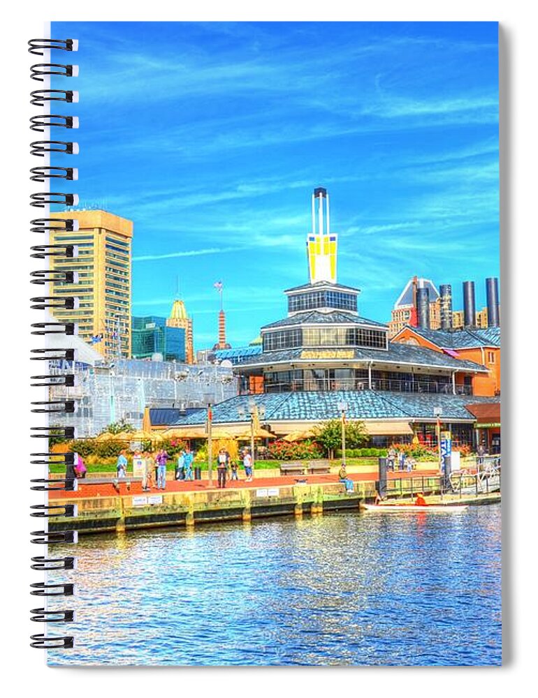 Baltimore Spiral Notebook featuring the photograph Inner Harbor and WTC by Debbi Granruth