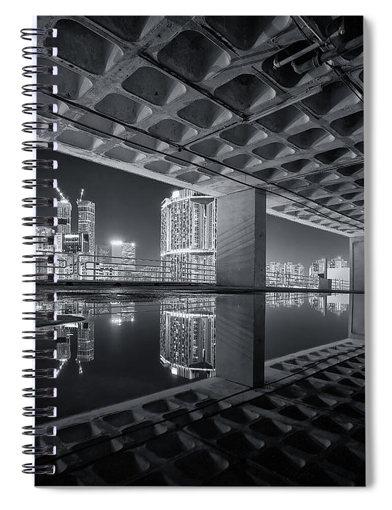 Tranquility Spiral Notebook featuring the photograph Inside A Waffle Iron by Jonathan Danker Photography