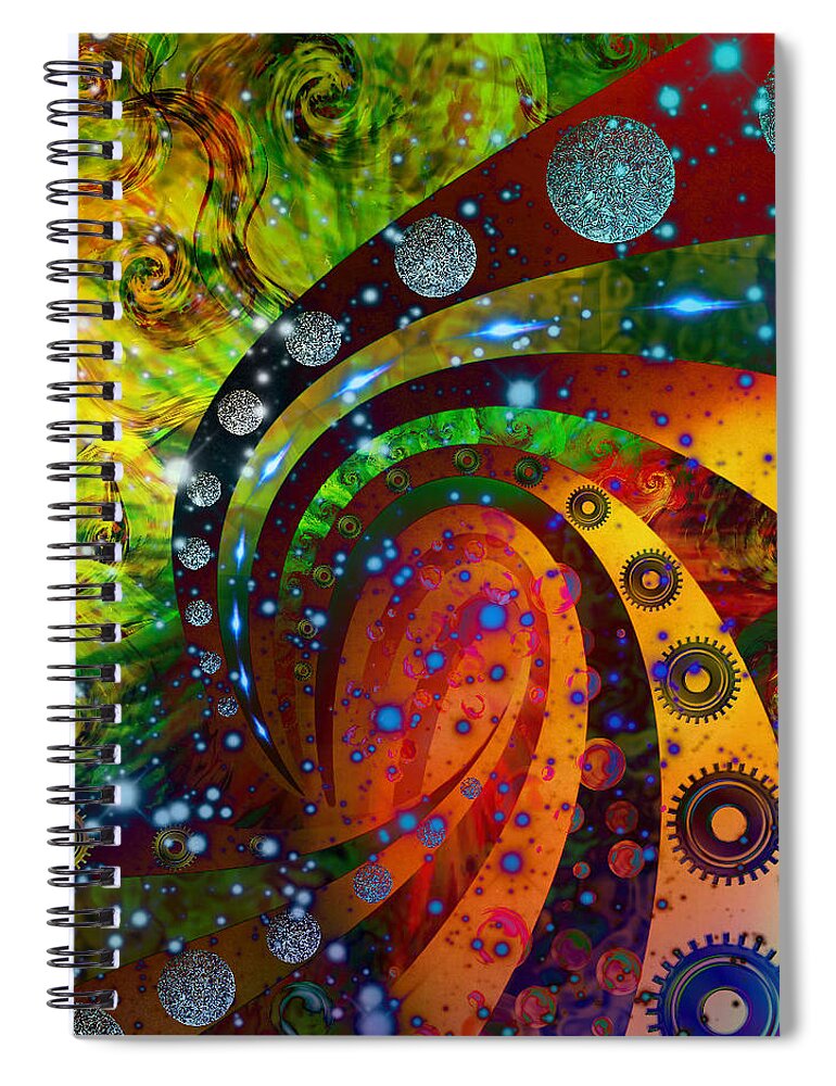 Digital Art Spiral Notebook featuring the digital art Inside Consciousness by Ally White