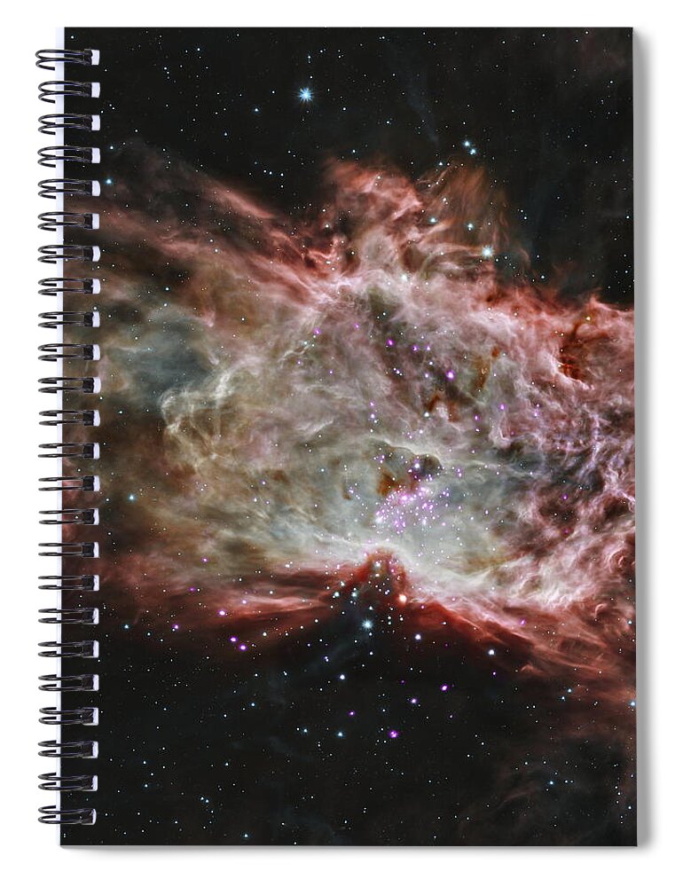 Space Spiral Notebook featuring the photograph Inside the Flame Nebula by Eric Glaser
