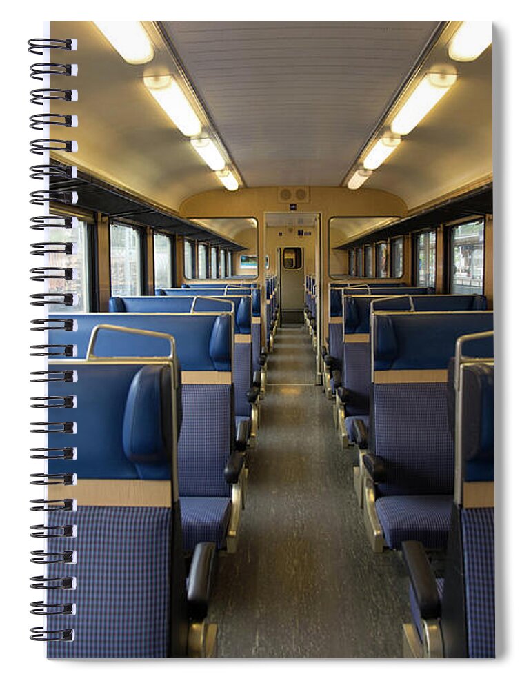 Passenger Train Spiral Notebook featuring the photograph Inside The Train by Falcon0125