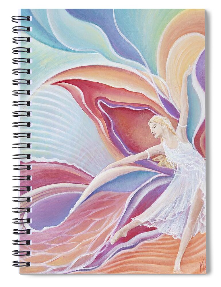 Dance Spiral Notebook featuring the painting Inspirita by Kristine Izak