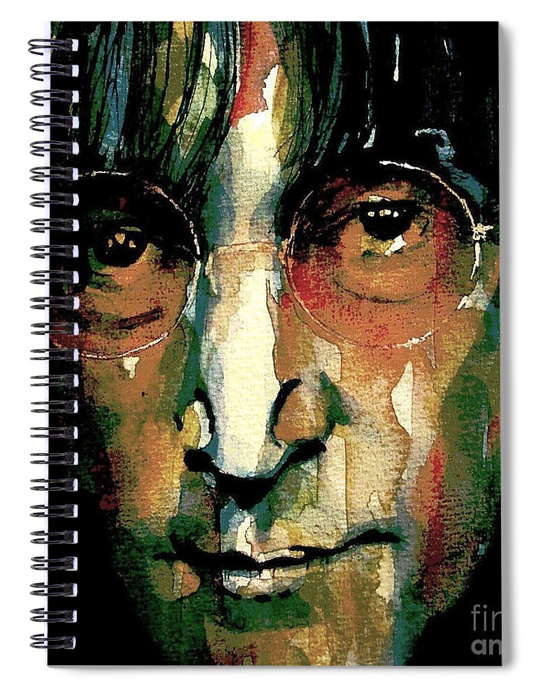 John Lennon Spiral Notebook featuring the painting Instant Karma by Paul Lovering