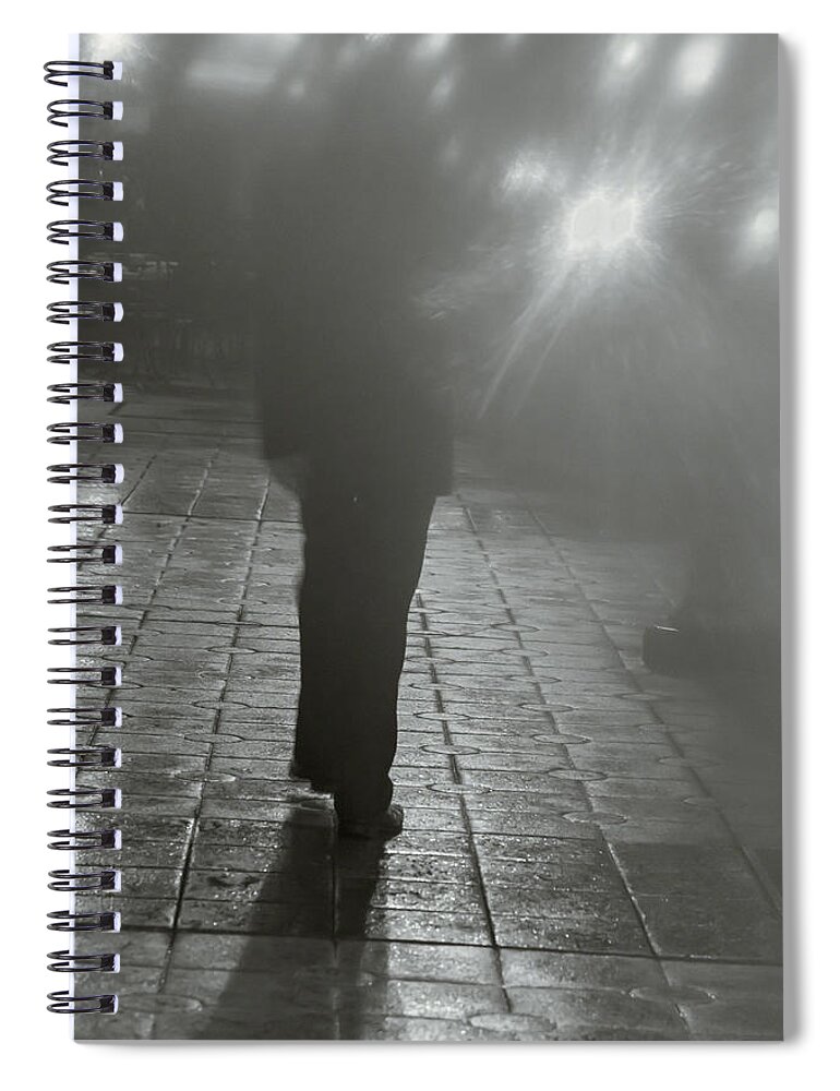Street Scene Spiral Notebook featuring the photograph Intentions Unknown By Denise Dube by Denise Dube
