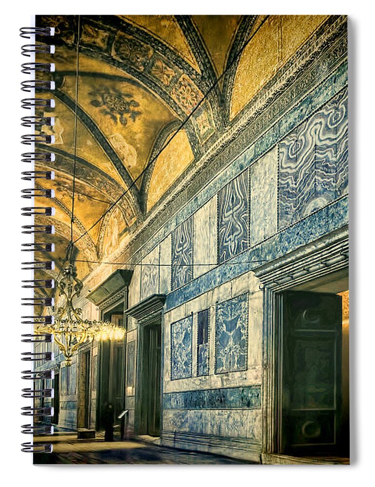 Hagia Sophia Spiral Notebook featuring the photograph Interior Narthex by Joan Carroll