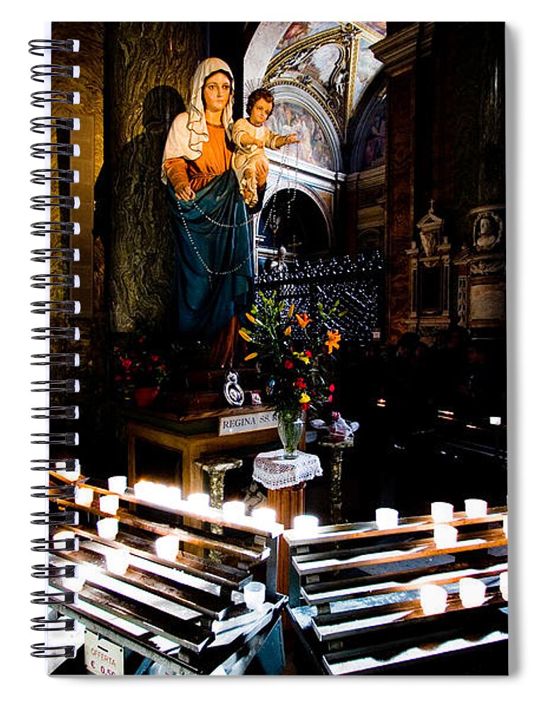 Art Spiral Notebook featuring the photograph Interior Of Church, Rome by Tim Holt