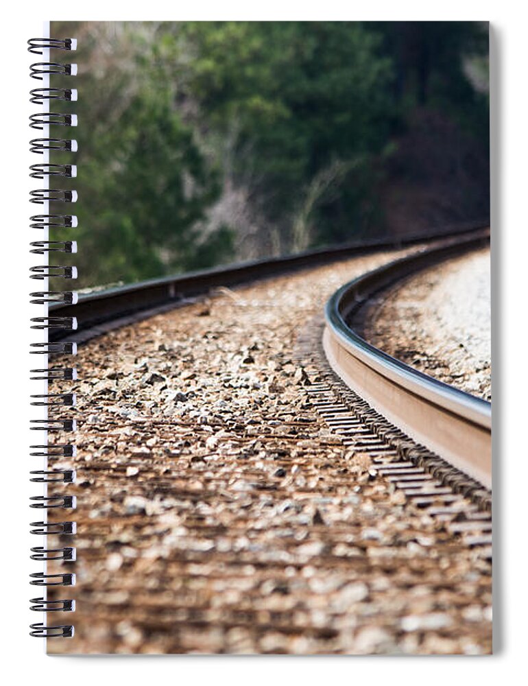 Train Spiral Notebook featuring the photograph Into the Distance by Parker Cunningham
