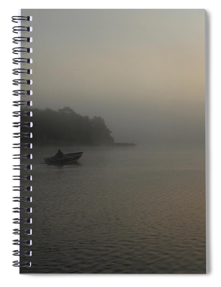 Fog Spiral Notebook featuring the photograph Into The Fog by Debbie Oppermann