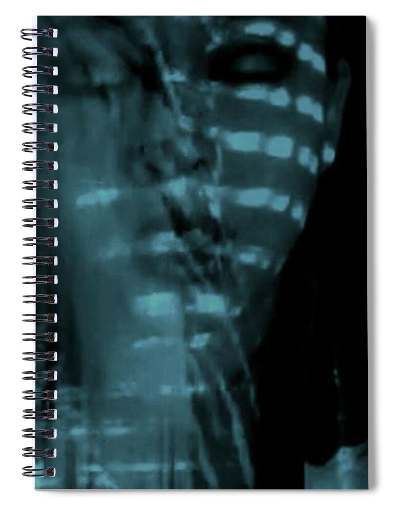 Blue Shadows Women Black Fantasy Conceptual Spiral Notebook featuring the photograph Into the lull by Jessica S