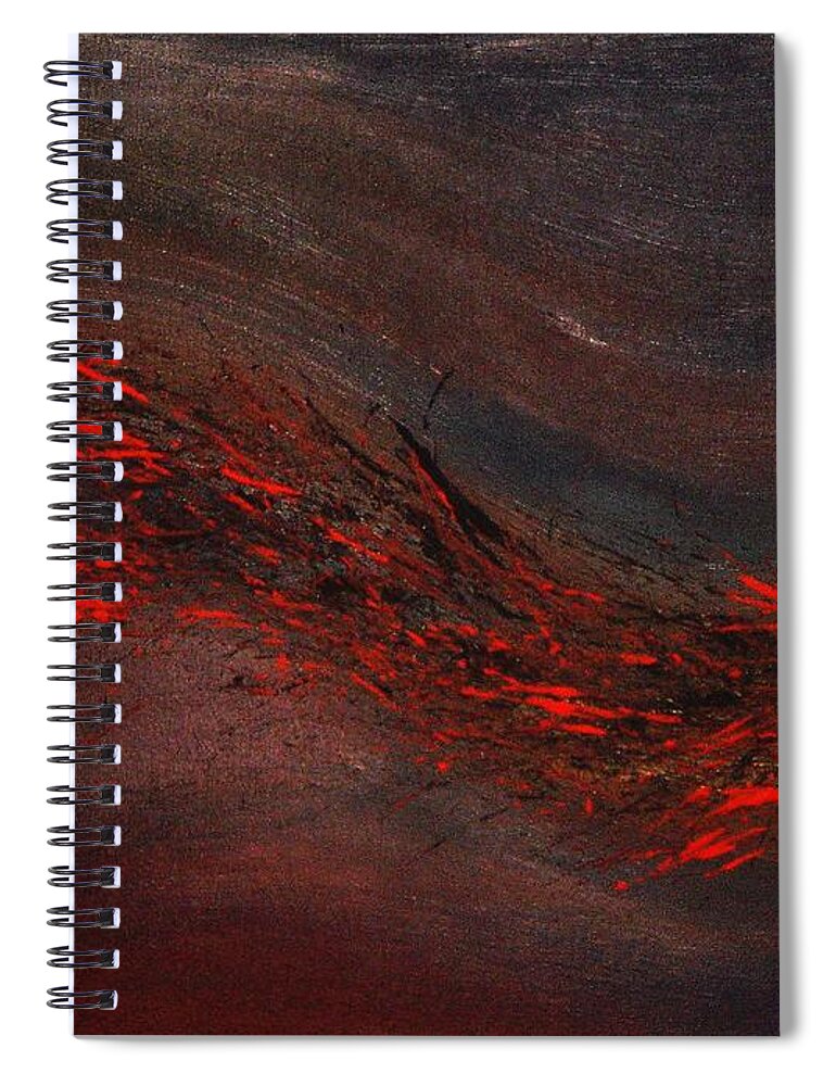 Acrylic Spiral Notebook featuring the painting Into the Night by Todd Hoover