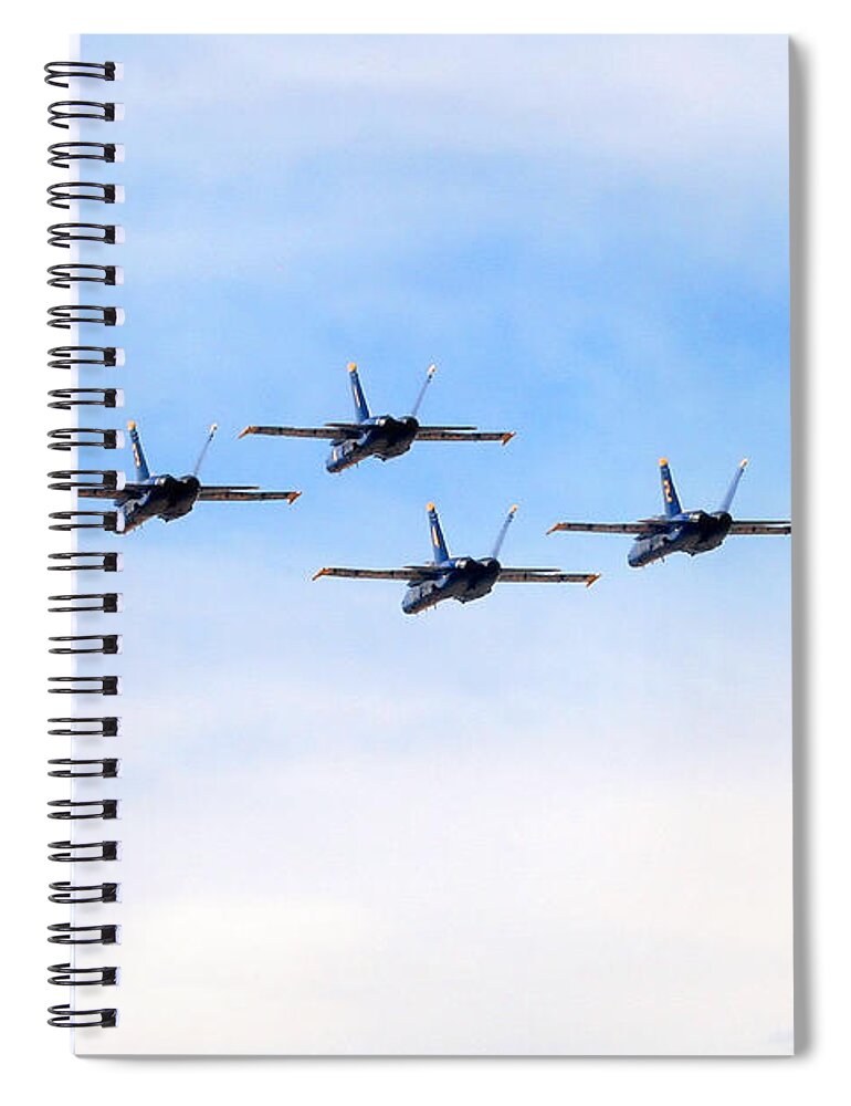 Blue Angels Spiral Notebook featuring the photograph Into the Sunset by Bob Hislop