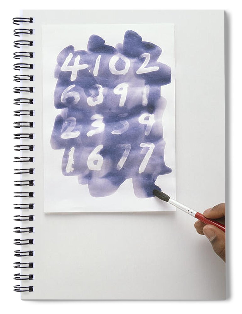 10-11 Years Spiral Notebook featuring the photograph Invisible Ink Numbers by Clive Streeter / Dorling Kindersley