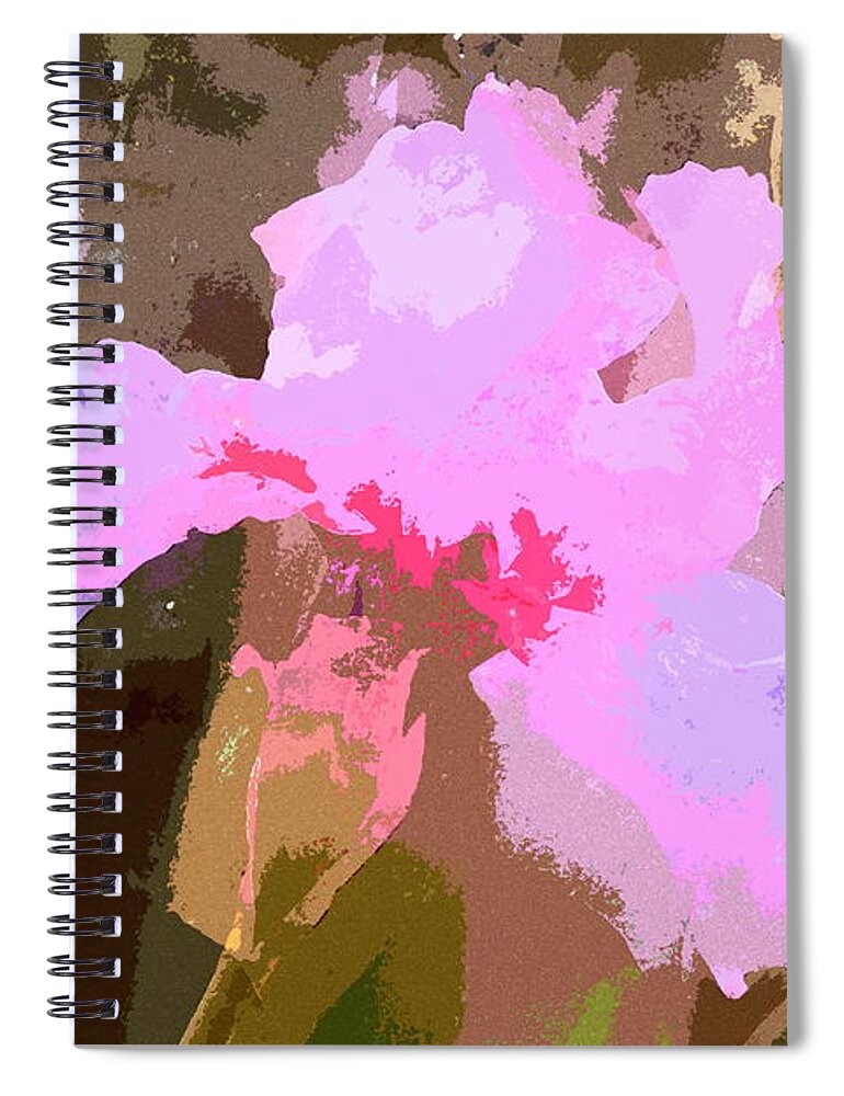 Floral Spiral Notebook featuring the photograph Iris 61 by Pamela Cooper