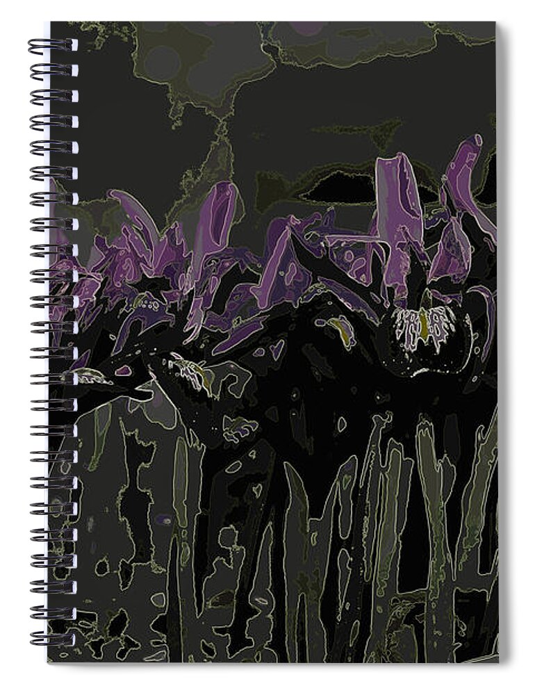 Iris Spiral Notebook featuring the photograph Iris VIII by Diane montana Jansson