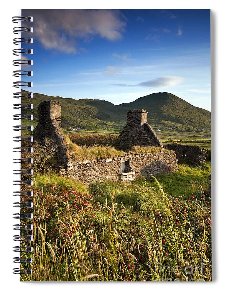 Ireland Spiral Notebook featuring the photograph Irish Cottage by David Lichtneker