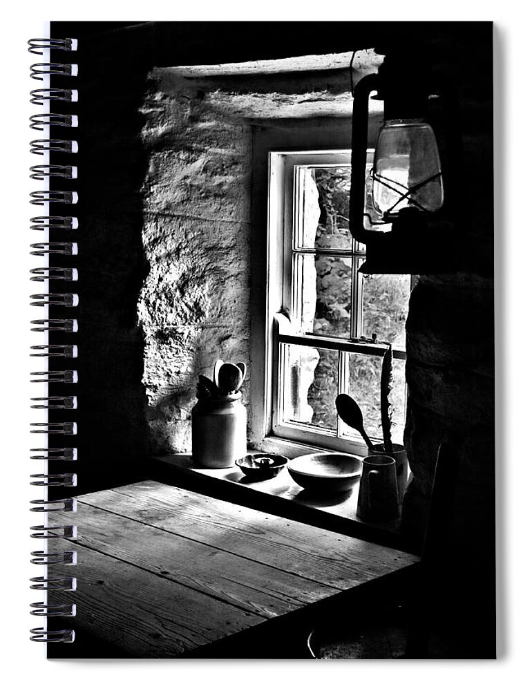 Ireland Spiral Notebook featuring the photograph Irish Cottage Window by Nigel R Bell