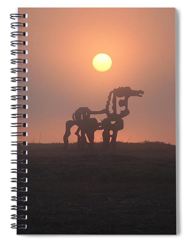 Sunrise Spiral Notebook featuring the photograph Iron Horse II by Reid Callaway