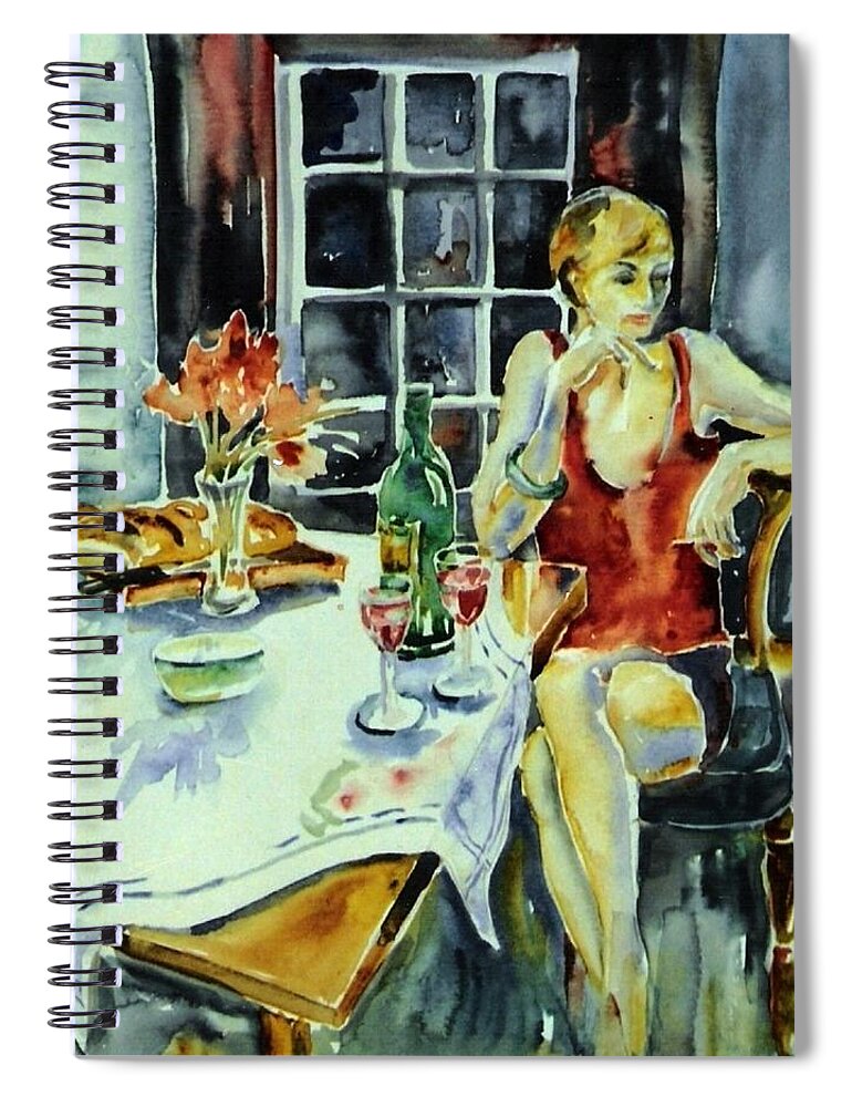 Woman Spiral Notebook featuring the painting Isabelle from Paris -  by Trudi Doyle